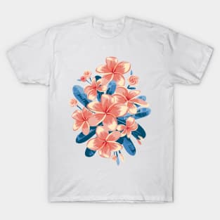 Pink Plumeria. Tropical flowers T-Shirt